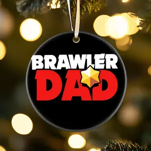 Christmas Ornaments Gale Legendary Rarity Brawl Stars Brawler Dad Brawl Stars Decor Tree Acrylic Holiday Circle New Year Gift For Friends