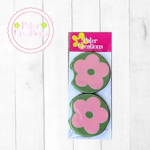 Retro Flower Car Coaster Set
