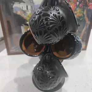 Black Talavera Mug Set of 4