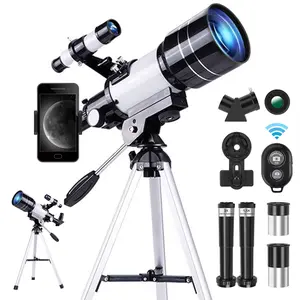 Portable Travel Astronomical Telescope for Adults & Kids, 70mm Refractor Telescope for Camping & Stargazing –15X-150X with Tripod, Phone Adapter & Remote, Outdoor STEM Gift