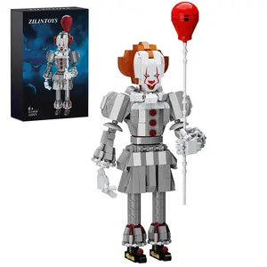 Horror Figure Pennywiseed Building Block Set Doll Terror Halloween Gifts for Friend and Family(525 PCS)