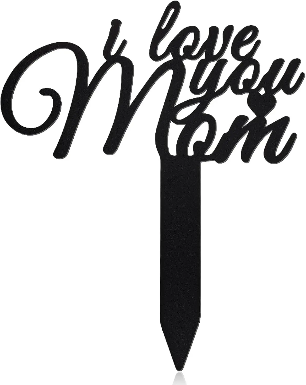 Classic Galvanized Iron Mom Memorial Stake - Quality Material Outdoor Grave Plaque Marker, 13.19x10.83x0.04in Rust Resistant Sympathy Garden Decor for Cemeteries