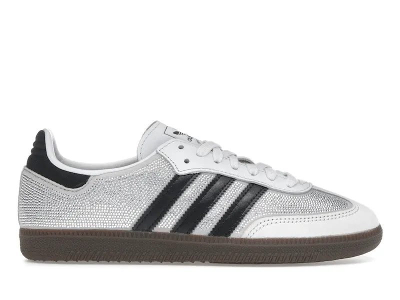 adidas Samba OG Rhinestone Crystal White Silver Women's Perfect Casual Daily Lifestyle Sneaker Fashion Footwear Gym Walking Shoe Running Sneaker Girl
