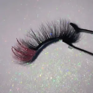 Colored glitter lashes 20mm-25mm