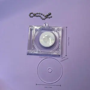 10pcs Blank Mini CD Case Keychain for  DIY Keychains with NFC Smart Backpack Hanging Decor Chain for Dropshipping Gift Buyers