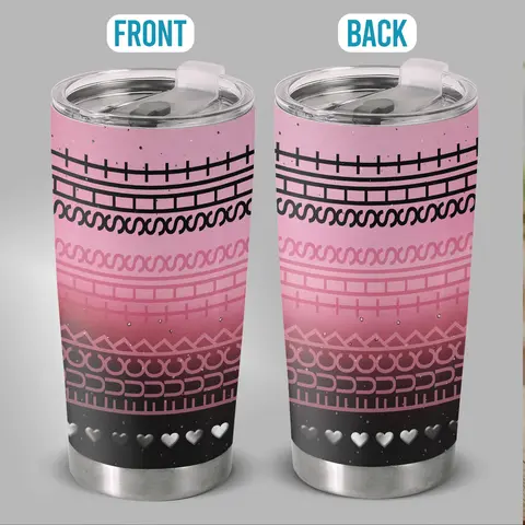 Ombre Pink Hidden Text Tumbler - 20oz Double-Wall Vacuum Insulated Drinkware, 0-500ml Food-Grade 18/8 Stainless Steel, Flip-Top Lid, Fits Most Cup Holders, Sarcastic Subtle Gift for Coffee & Tea Lovers