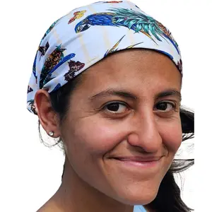 Tropical Stripe Parrot headband matching parrot shorts