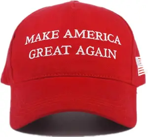 Red Make America Hat – America Great Embroidered Adjustable Baseball Cap