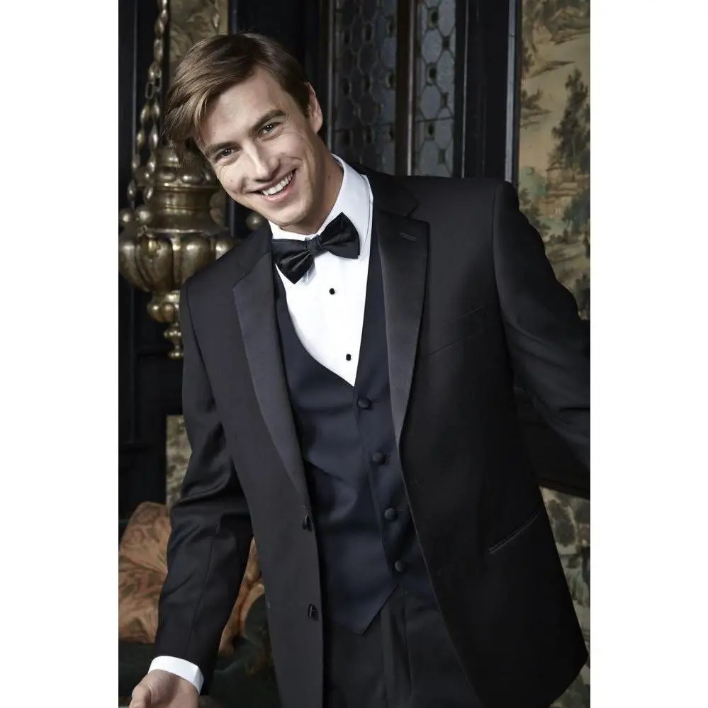 "Barcelona" Black Tuxedo Jacket Notch (Separates)