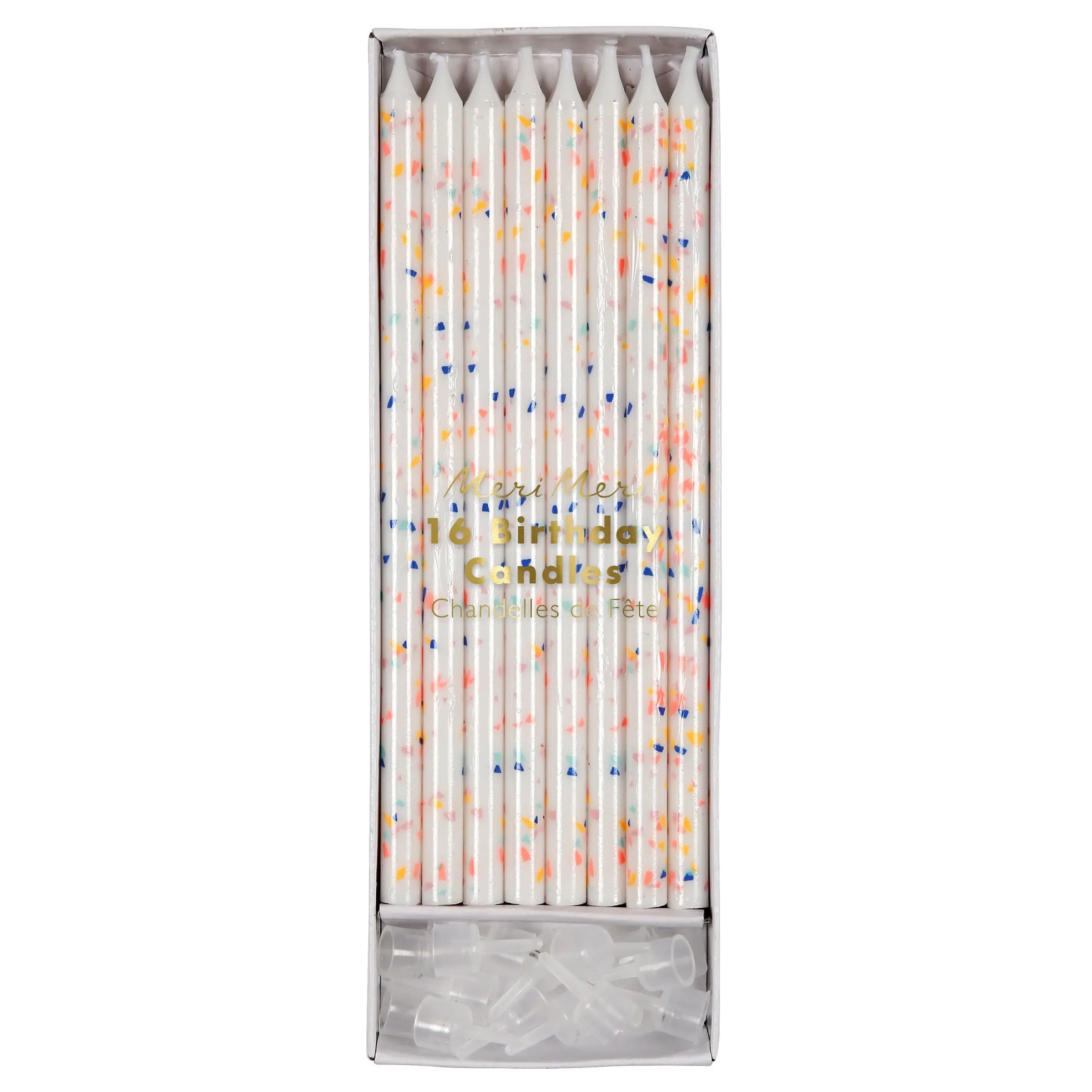 Neon Confetti Candles (x 16)