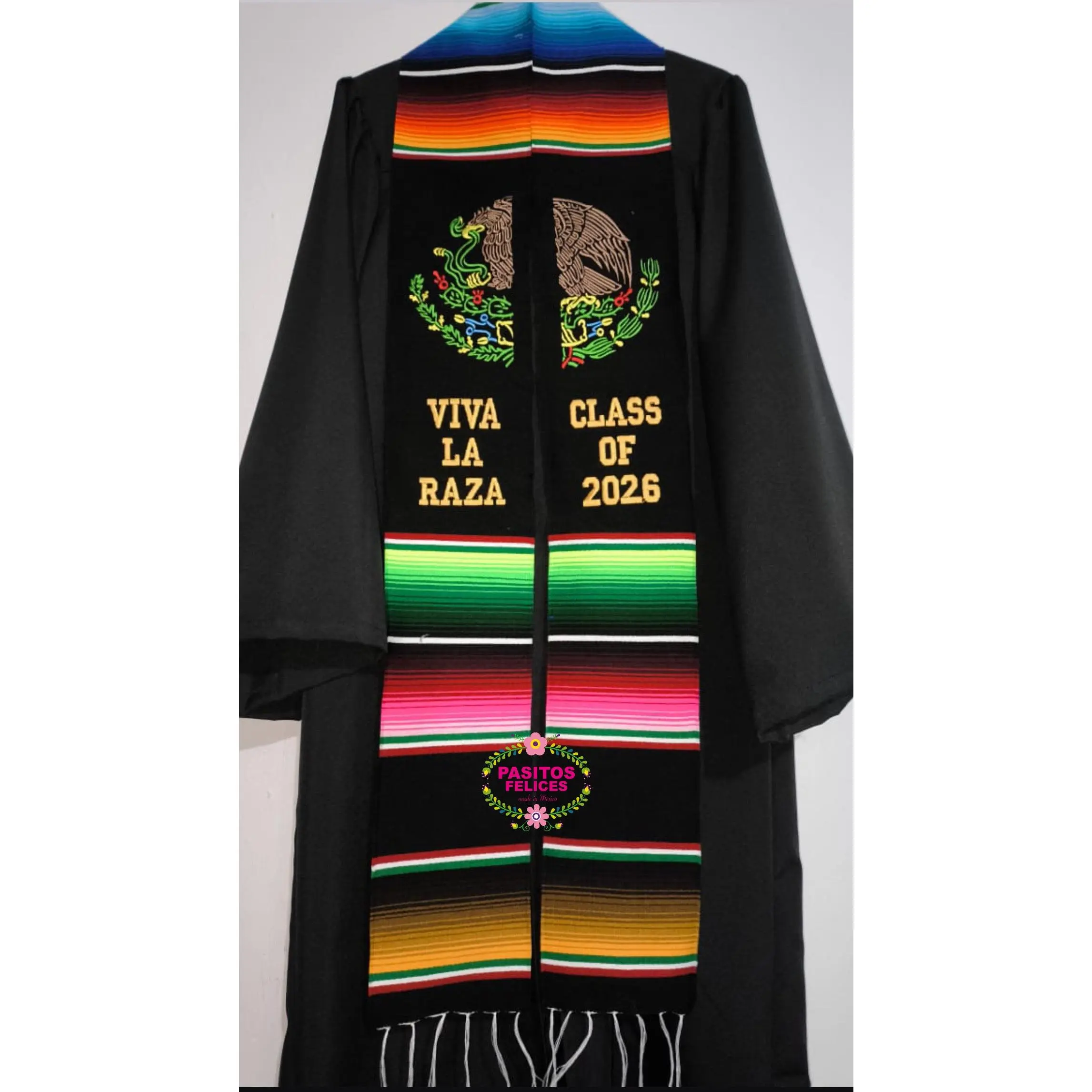 *2026* Aguila Viva la Raza Graduation Stole Sarape Sash - IN STOCK
