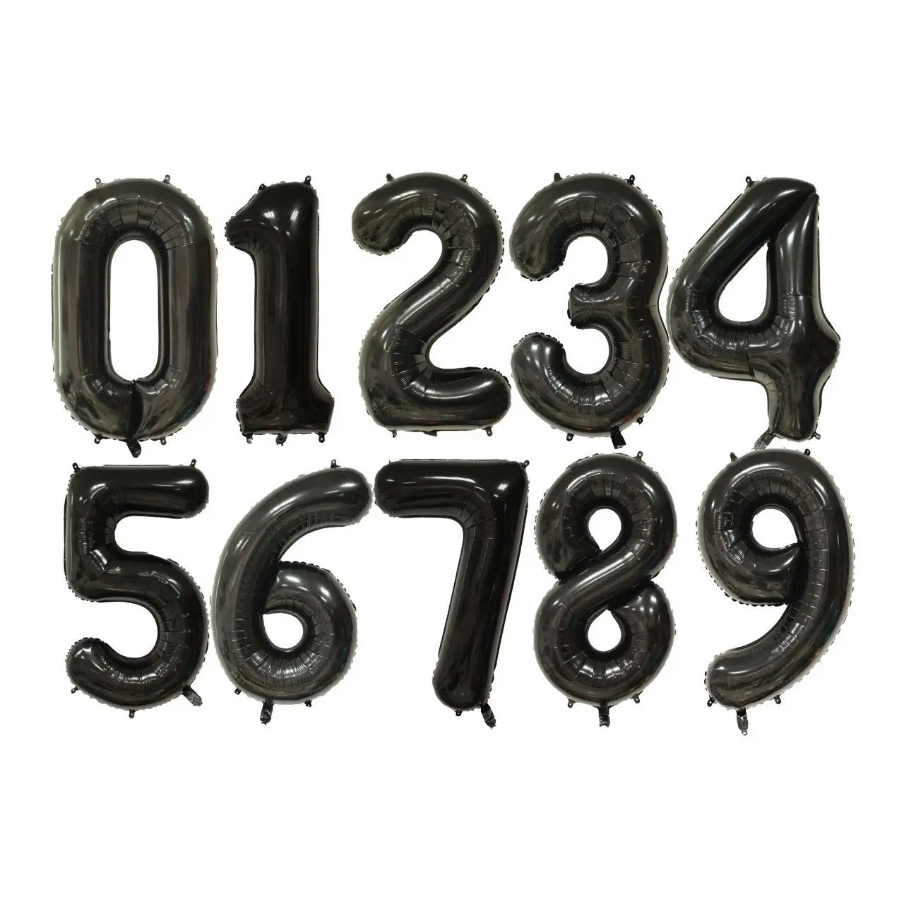 40 inch Black Giant Number Foil Balloon Huge Helium Floating Balloons for Birthday Aniversary Baby Shower New Year Sweet 16 18 21 Dirty 30 Decoration