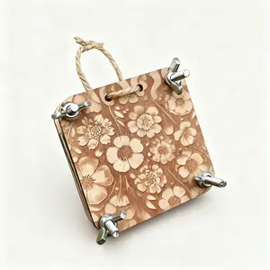 Micro Flower Press, Miniature Flower Press Kit for Adults, Pocket Flower Press Kit Suitable for Drying Small Flowers, for Beginners - For Outdoor Travel, Pressing Plants, Leaves, Herbs and Tiny Flowers, Ideal Gift for Arts and Crafts Lovers,2.5x2.5In