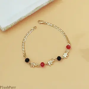 Bohemian Light Luxury Baby Elephant Beaded Bracelet for Women, Retro & Boho Style Personalized Accessory for Sports & Outdoor Premier League Fan Use, Boho Style Beaded