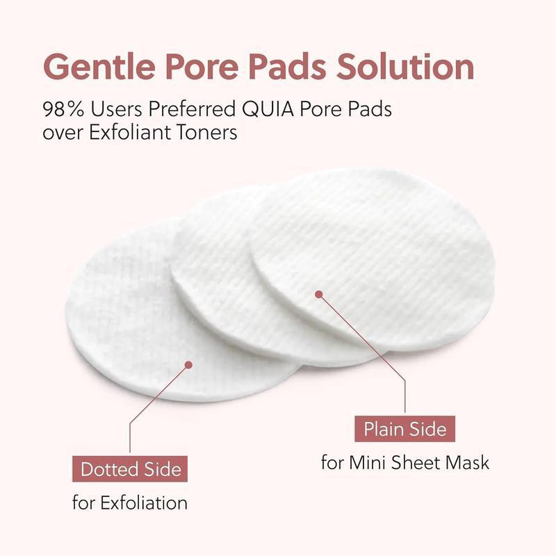 QUIA Zero Pore Pads - Korean Beauty Facial Pads for Refreshed Skin, Pore Minimizing & Oil Control, Exfoliating Pads for Smoother Texture