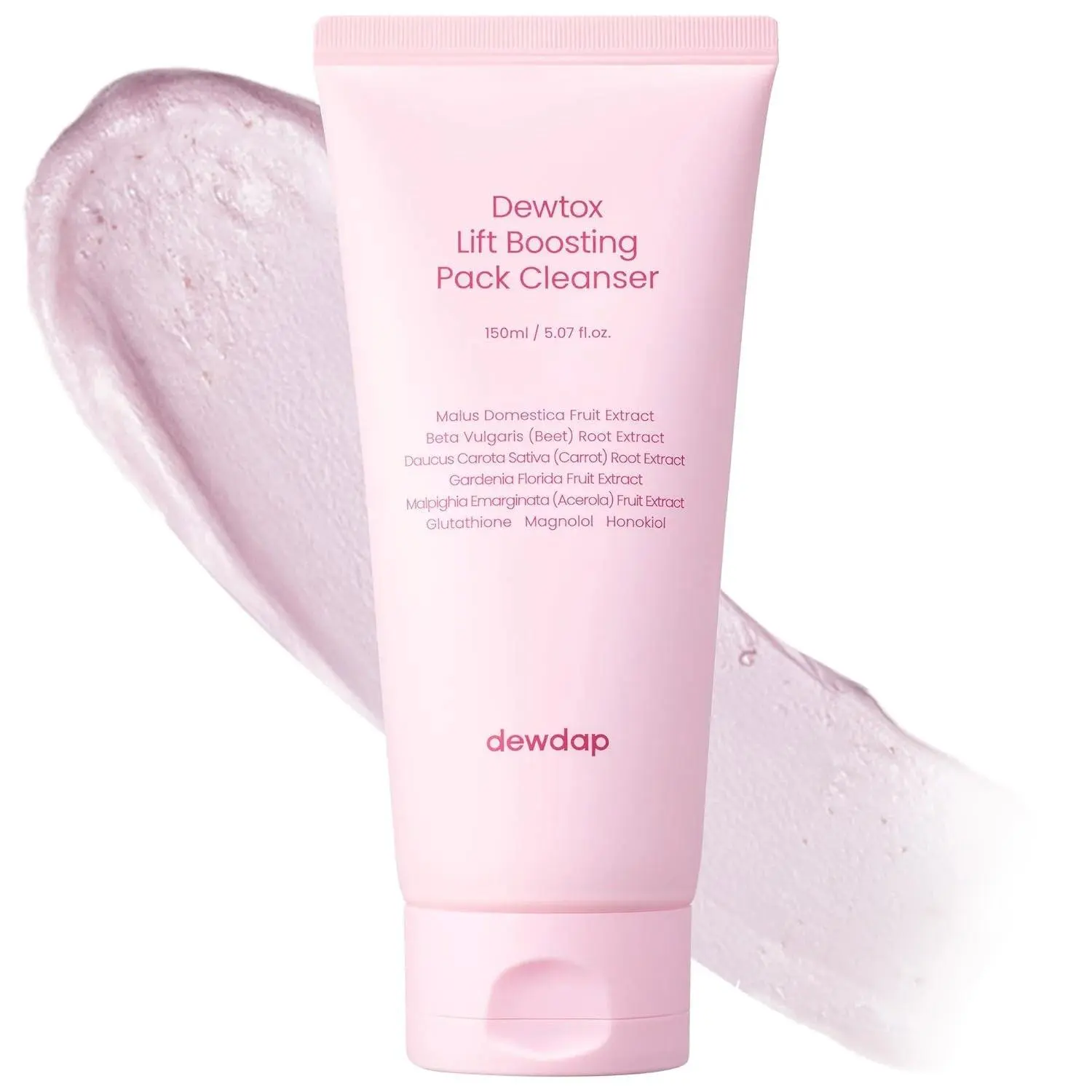 dewdap Dewtox Lift Boosting Pack Cleanser 150ml, Korean 2 in 1 Foaming Cleanser + Quick Mask for Pores, Texture, Sebum + Daily Buildup