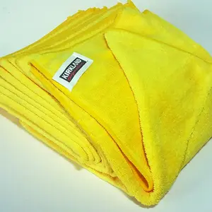 Kirkland Signature KMF-1612 Professional Grade Premium Ultra Plush Microfiber Towel (16"x16", Yellow, Pack of 12)