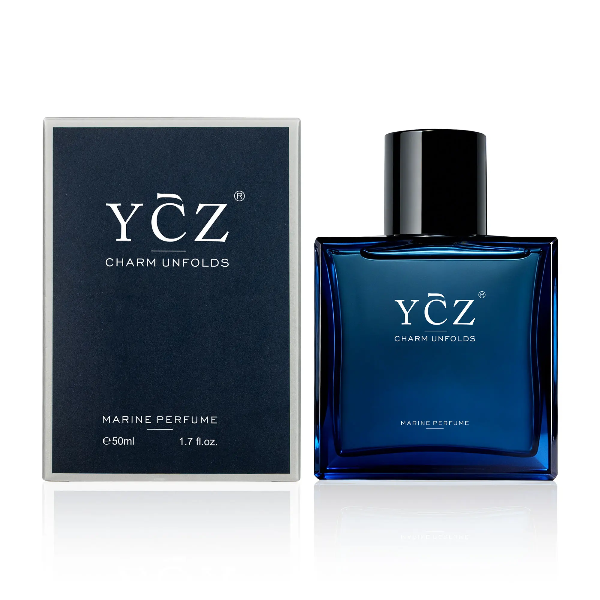 YCZ Midnight Marine Eau de Parfum 1.7oz | Aromatic Marine Fragrance for Men, Magnetic & Sensual, Long-Lasting for Dates and Everyday Wear, Inspired by the Effortless Attraction That Naturally Draws People Closer