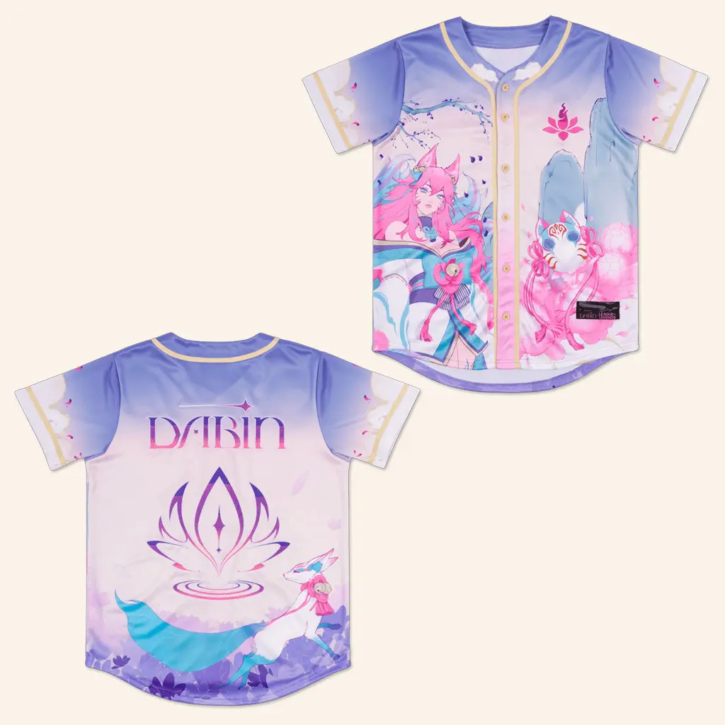 Dabin Merch PRESALE Dabin x League Of Legends Jersey Spirit Blossom Baseball Jersey - Jersey Shirt HG