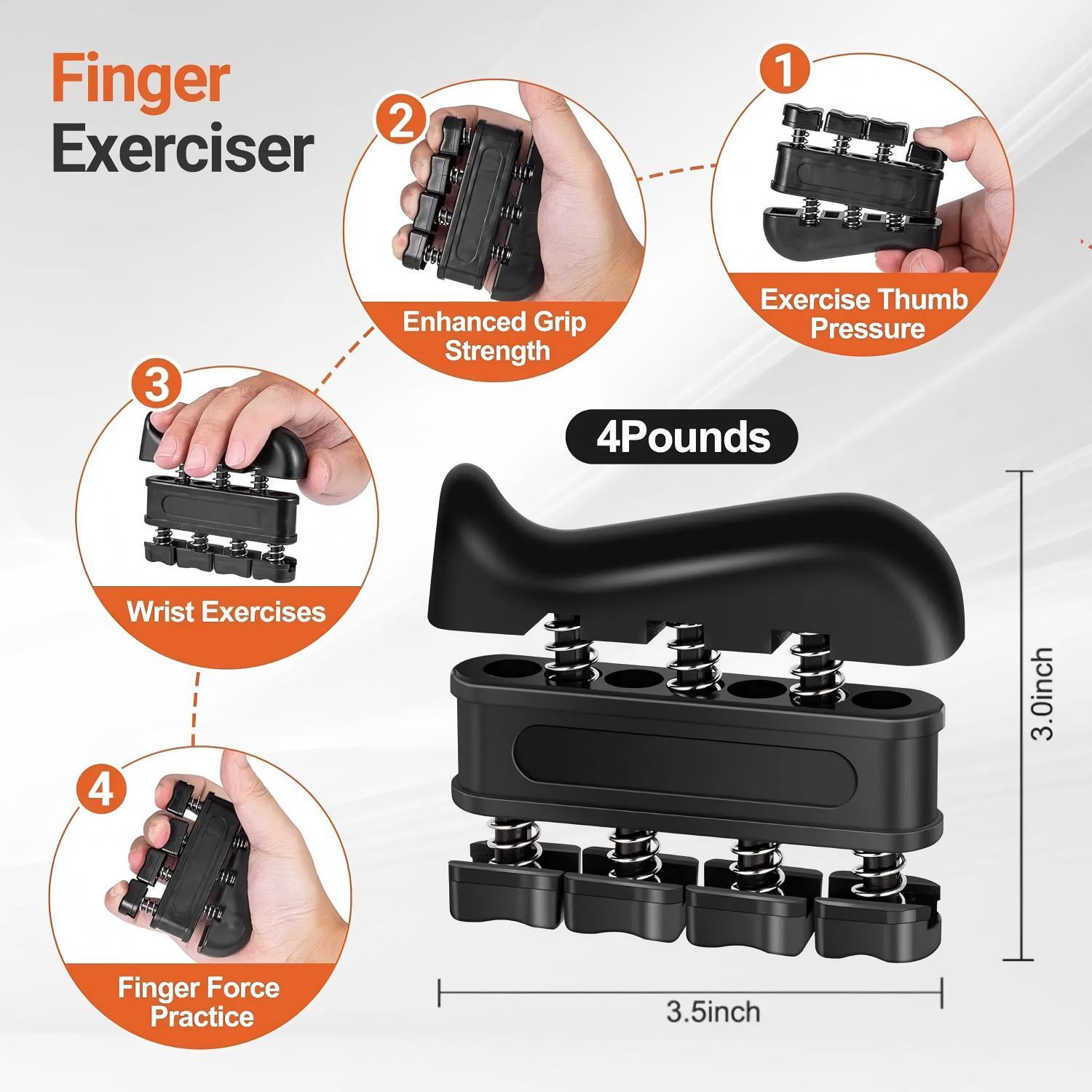 Grip Strength Trainer 5 Pack, Adjustable Hand Grip Strengthener, Forearm Exerciser Kit with Resistance Range, Hand Therapy Gripper, Massage Balls for Wrist & Forearm Training, Home & Gym Workout