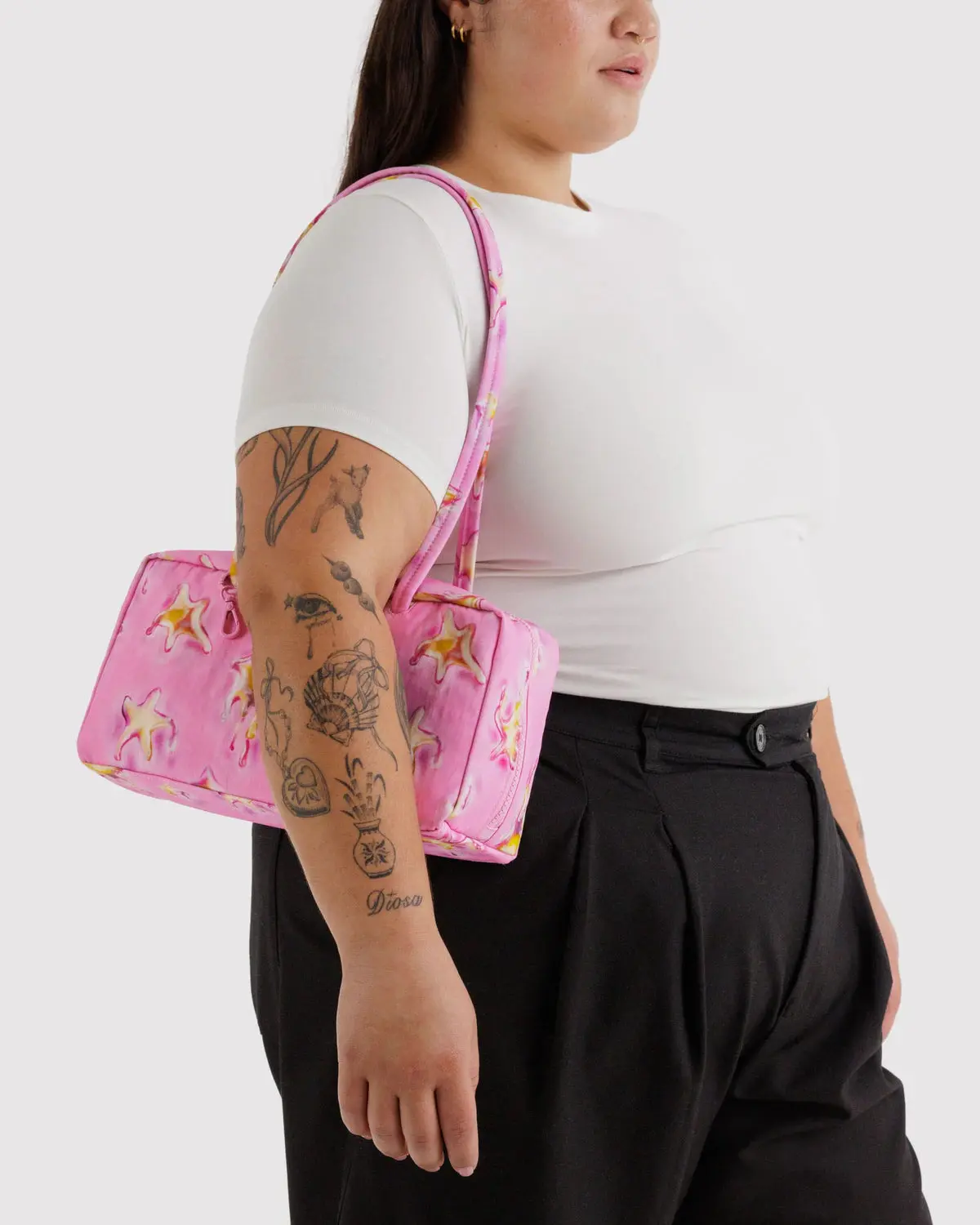 BAGGU- Nylon Bowler Bag Shoulder Purse- Dancing Star