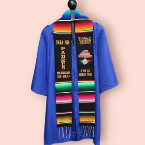 Class of 2026 Para mis padres Embroidered Mexican Sarape Graduation Stole