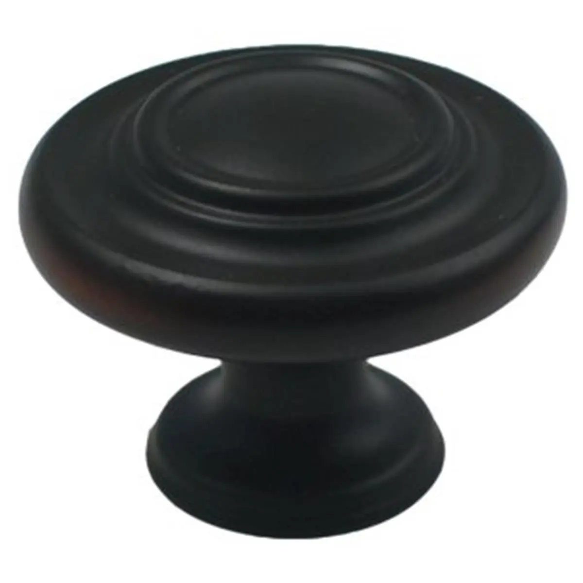 Rusticware 921BLK Flat Mushroom Metal Doorknob, 10.31 in. - 1 5/16 in. Size, for Bathroom Door Hardware