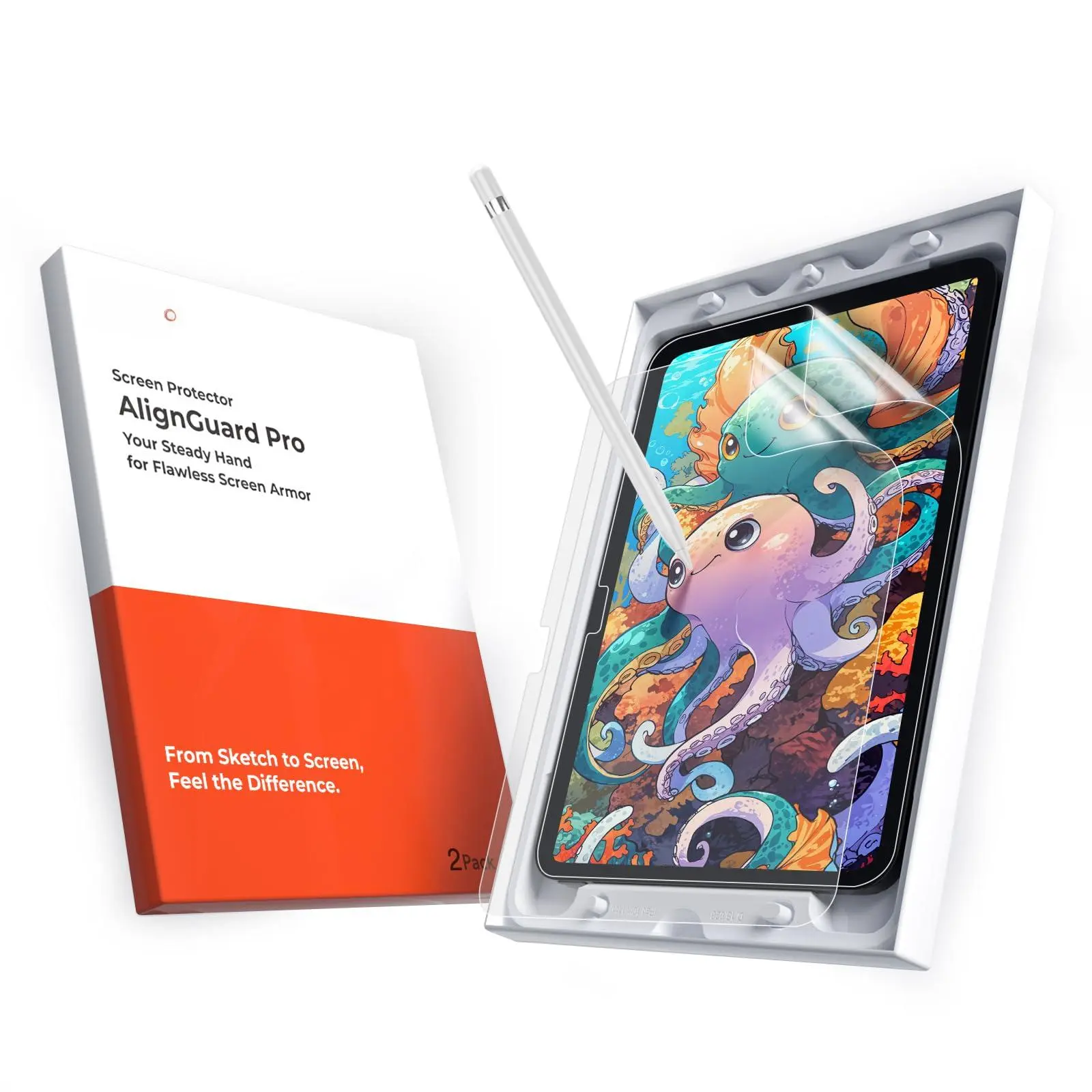2 Pack Paperfeel Screen Protector For Ipad 11th A16 2025 (11 Inch) / 10th Generation 2022 (10.9 Alignguard Pro Ez Install  Write As Real Paper High Sensitivity Anti Glare