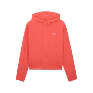 PUMA Womens Train Fav Woven Jacket Athletic Outerwear Casual - Orange