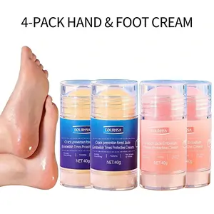 Daily Essential 4-Piece Foot Care Cream Gift Set, Anti-Cracking Moisturizing Foot Cream, Softening and Nourishing Cream for Dry, Cracked Feet, Moisturizing Foot Lotion.