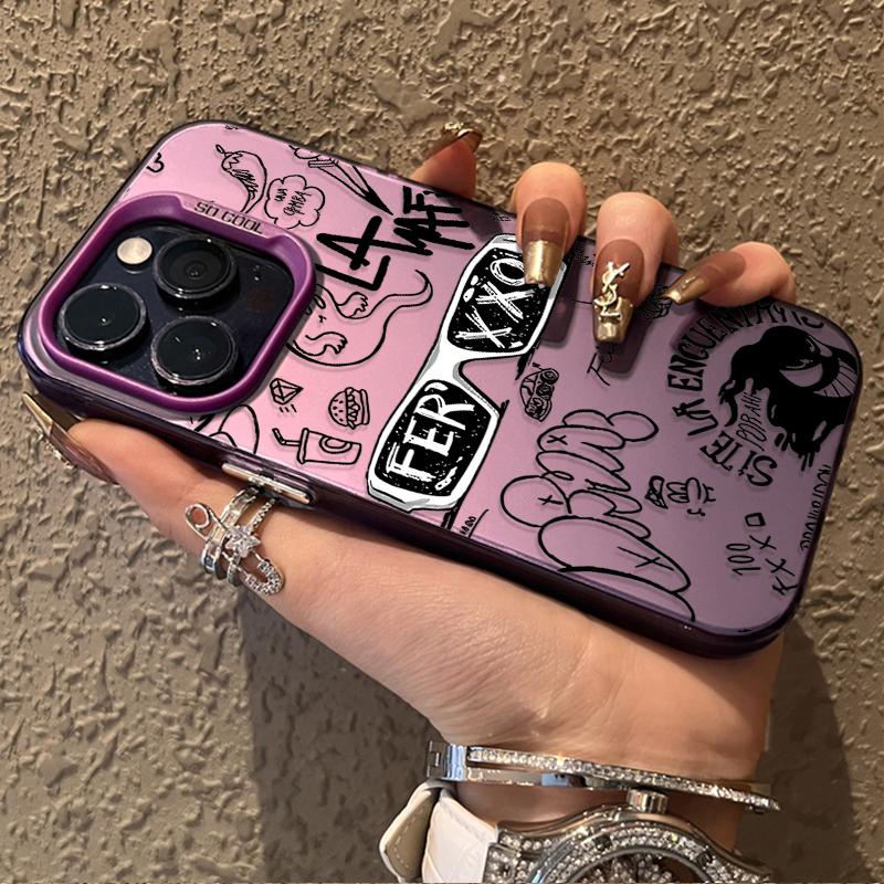 Hot Feid Nitro Jam Ferxxo Plating PC Case for iPhone 17 Air 16 15 11 12 14 13 Pro Max XS X XR Plus 8 7 SE 2020 Shockproof Cover Camera Lens Protector Uv Block Protector