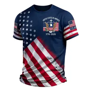 3D All Over Print T-shirt Menswear Streetwear For Man Gifts For Dad Independence Day Patriotic America Shirt 4th of July Tee USA Flag