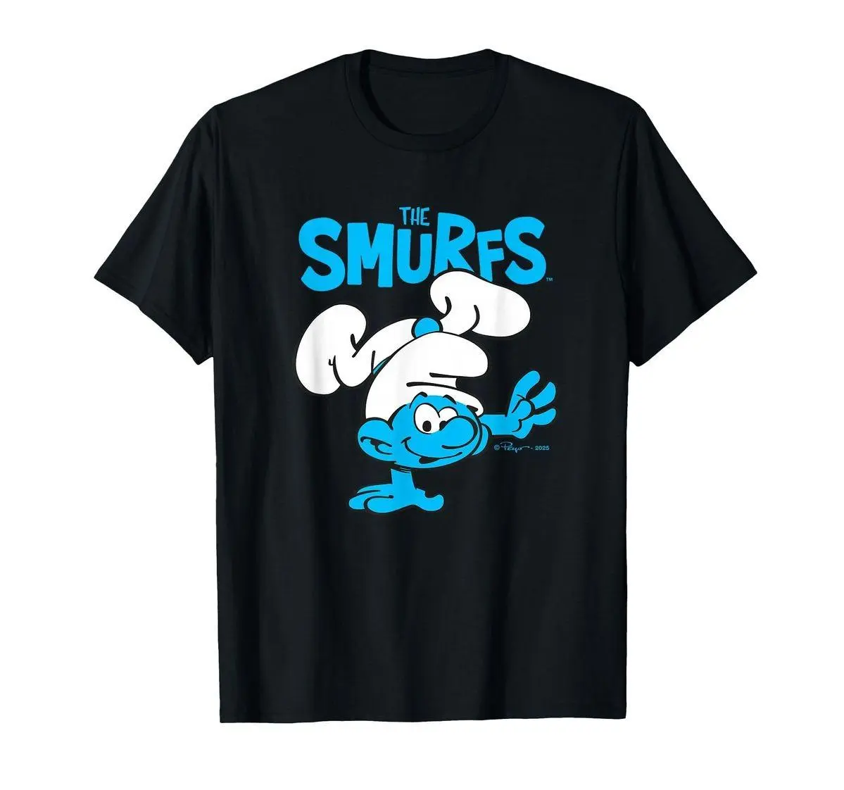 The Smurfs Vintage Graphic T-Shirt, Cartoon Character Fan Tee, Heavy Cotton