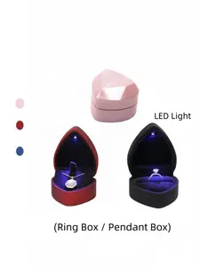 It is suitable for packaging diamonds, wedding gifts and anniversary gifts. The luxurious ring box and pendant box feature a classic heart-shaped design. Jewelry Holder Organizer