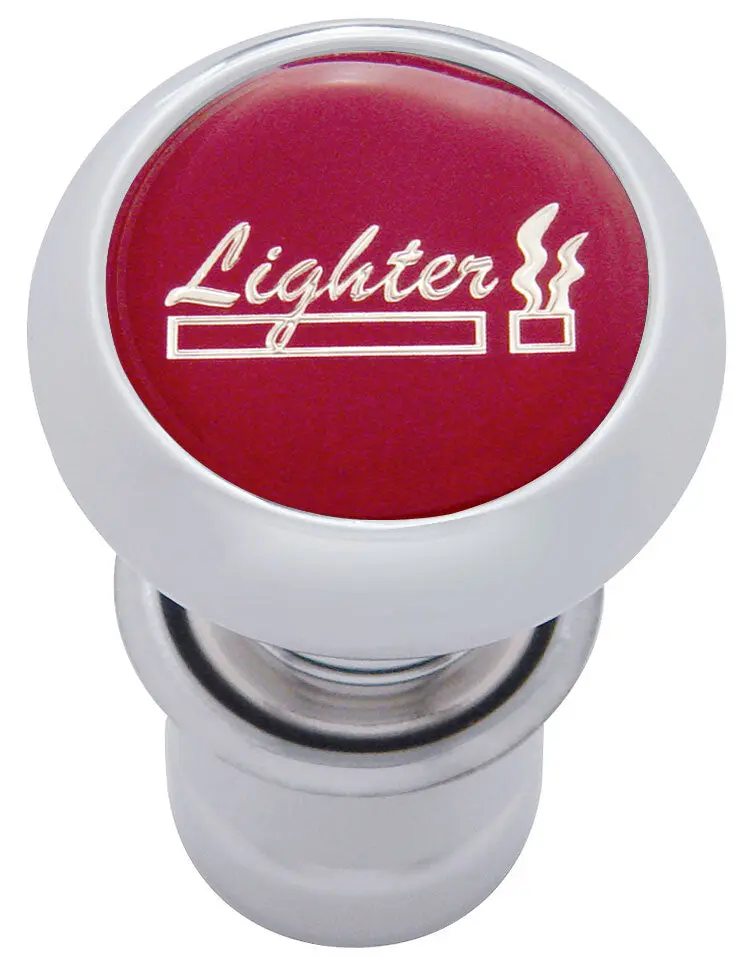 Deluxe Cigarette Lighter with Glossy Sticker in Red