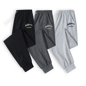 Upgrade your loungewear collection with these high-quality men's tapered sweatpants, showcasing a distinctive "California ATHPREP" graphic that blends artistic handwriting with clean athletic typography for versatile everyday style.
