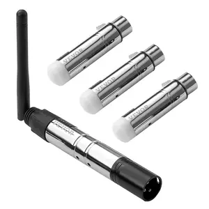 VEVOR DMX Wireless Receiver Transmitter Controller for LED Stage Light 4 PCs Silver