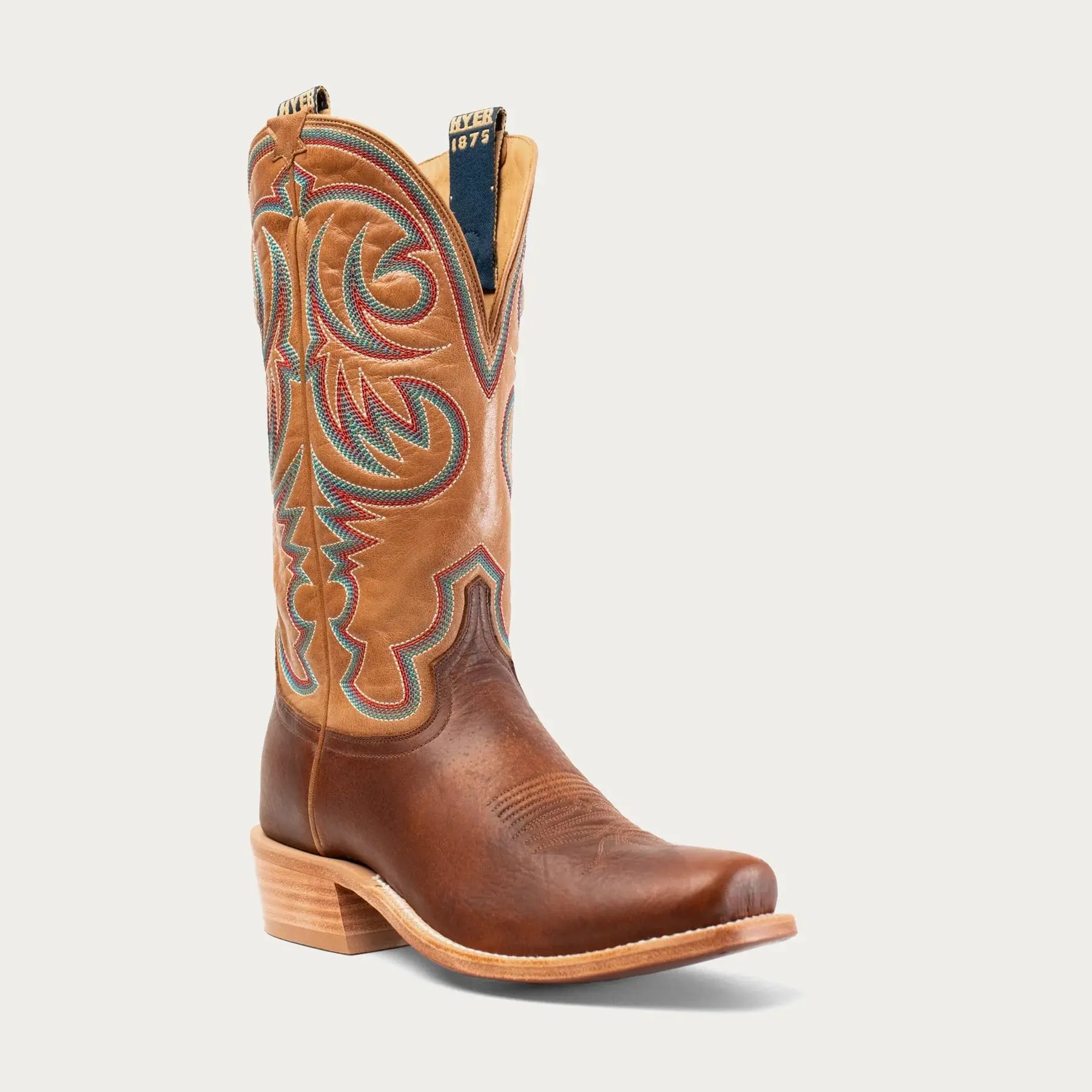 Hyer Men's Hays Brown and Honey Bison Cowboy Boot