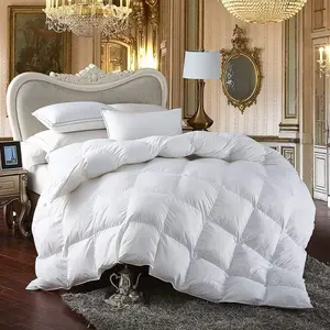 Luxurious -Season Luxury Siberian Goose Down Comforter Duvet Insert 1200 Thread Count 120 X 98 inches,    Down  Comforter (Palatial , White Solid)