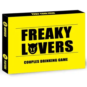 PIOK&GO Couple Drinking Game for Date Night to Test Your Freak, Fun Couple Game for Romantic Anniversary & Valentines Birthdays Gift (Freaky Lovers)