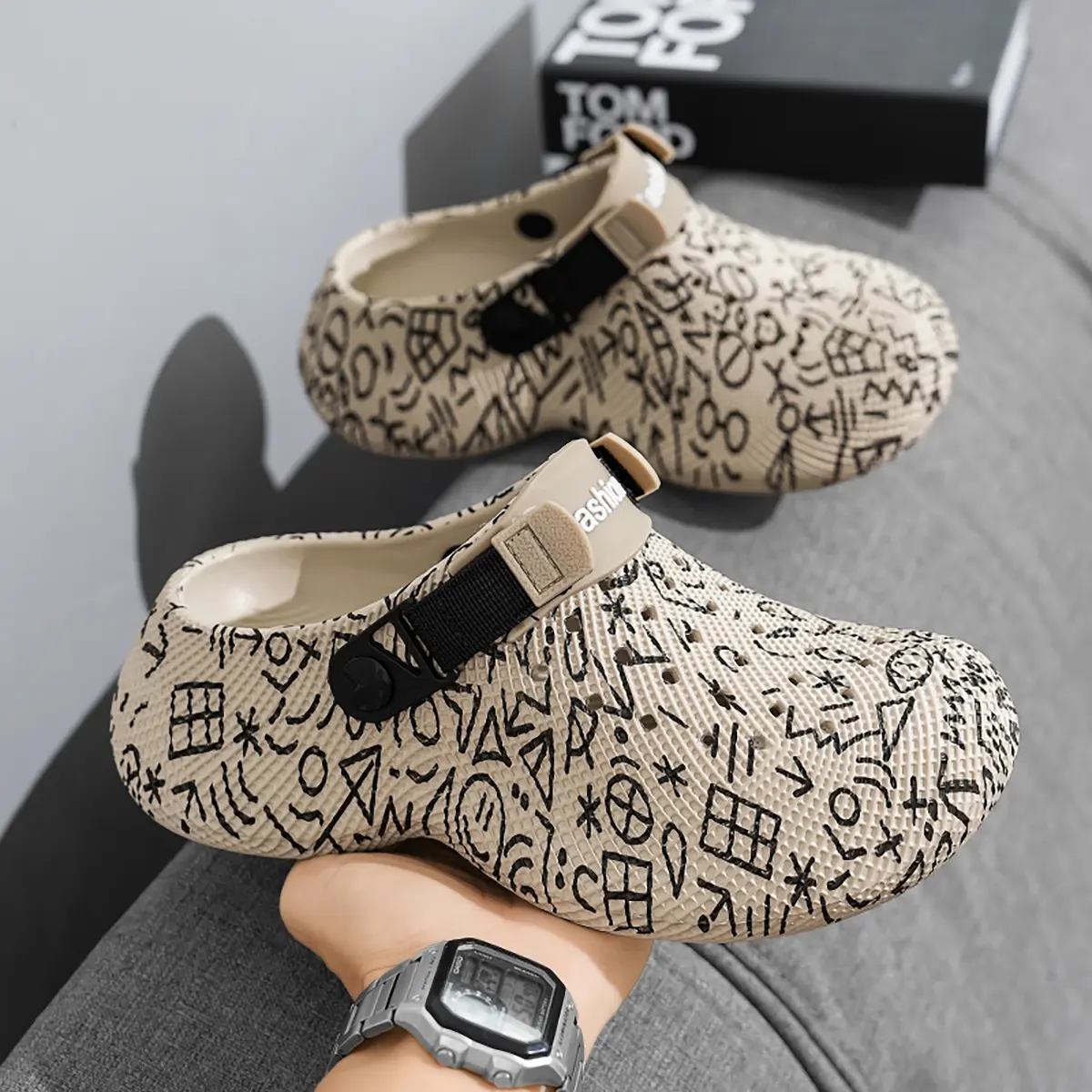 Unisex EVA Thick-Soled Non-Slip Slip-On Outdoor Beach Slides, Men's Fashion Slippers