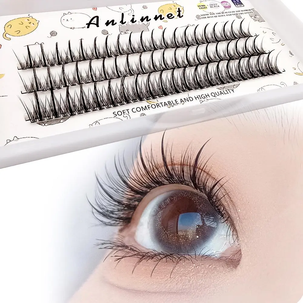 Anlinnet dovetail+A shape Professional Makeup Individual Lashes Cluster manga lashes Russian Natural Fluffy False Eyelashes 2026 New