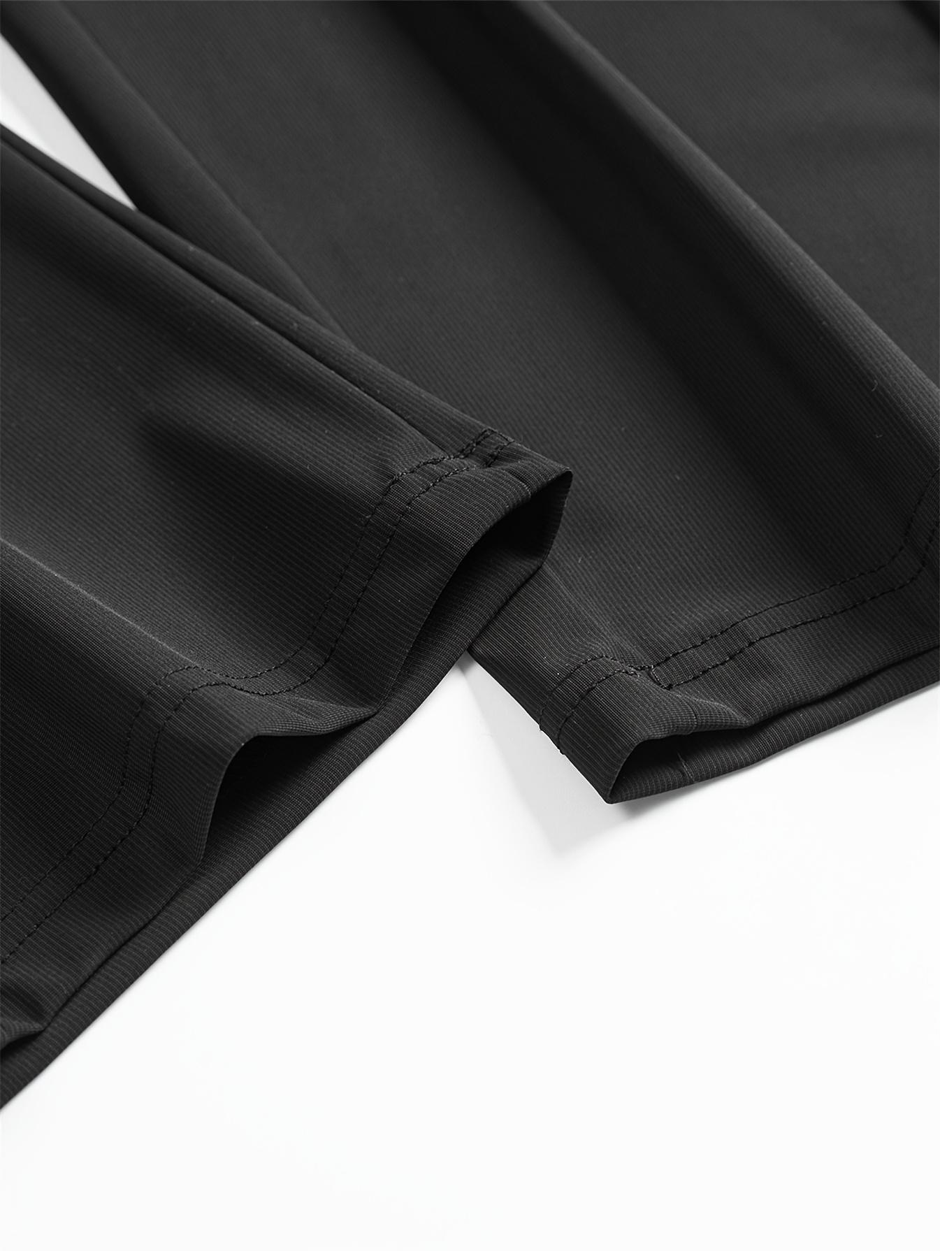 3PCS Ice Silk Pants With Zipper Pockets Sports Pants High Elastic Closure Drawstring Tight Leggings Thin Long Pants Quick Drying Pants Outdoor Activities Trousers Gym Sportswear Bottoms