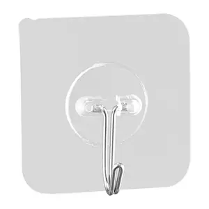 Adhesive Hooks Self-Adhesive Towel Coat Hooks 12 Pack Sticky Wall Hanger