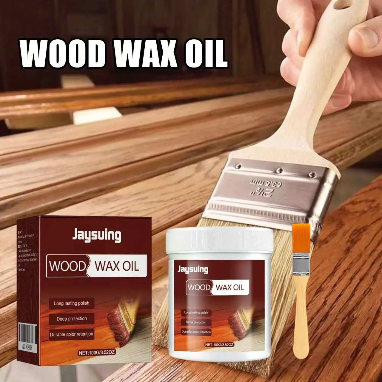 Jaysuing Floor Wood Cleaner, Wooden Flooring Care Antifungal Furniture Oil, Wood Polishing Agent, Wood Cleaning and Maintenance, Cleaning Products