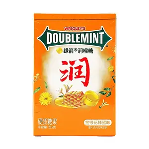 DOUBLEMINT Honey Lemon Ginger Soothing Drops, 20.5g - Natural Herbal Throat Relief Candy