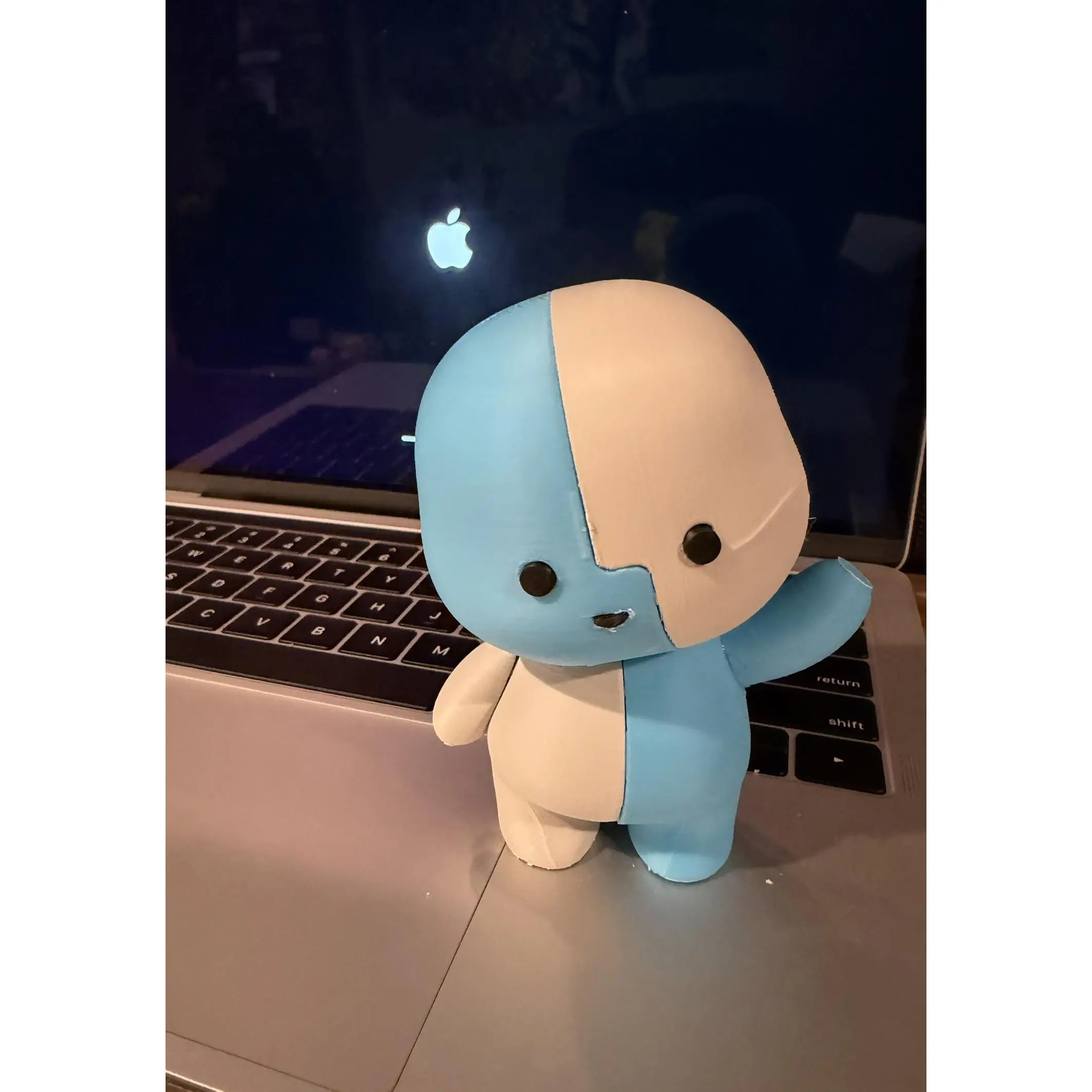Finder Guy Apples Mascot 3D Printed Desk Buddy 4 Inches Tall Perfect for Office Decor and Personal Touch