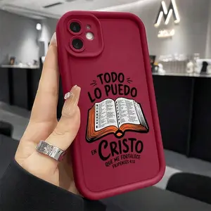Bible verse design phone case, compatible with iPhone 17/16/15/14/13/12/Pro Max/11, soft-edged, drop-proof protective case; a great gift for your boyfriend or girlfriend.