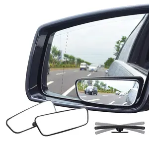Rectangle Blind Spot Mirror  Hd Glass Abs Housing Convex Wide Angle Rearview Blindspot Car For Suv And Truck (framed Pack Of 2)