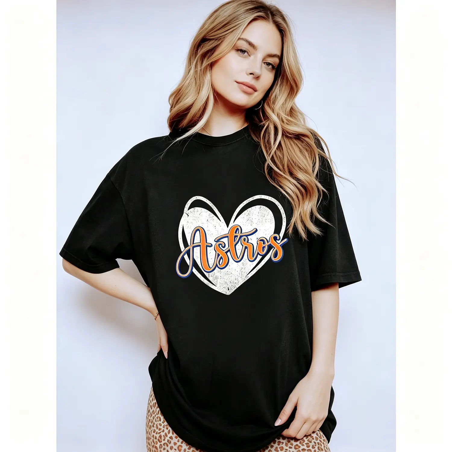 Retro Astro Personalized Tee – 70s 80s Vintage Graphic Shirt for Women, 100% Cotton Lightweight Streetwear